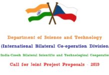 DST India-Czech Bilateral Scientific and Technological Cooperation DST India-Czech Research Proposal