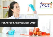 FSSAI Food Analyst Exam 2019