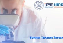 ICMR – NIREH Summer Training Programme 2019 ICMR-NIREH Summer Training Programme