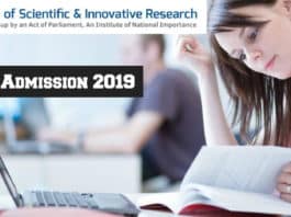 AcSIR PhD Admission 2019