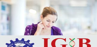 CSIR - IGIB PhD Admission 2019