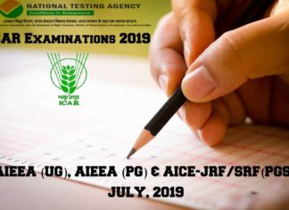 ICAR Examinations 2019