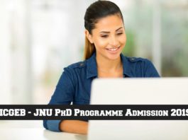 ICGEB-JNU PhD Admissions 2019