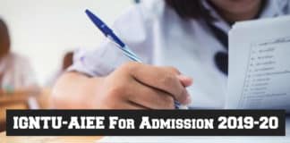 IGNTU-AIEE Admission 2019-20
