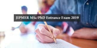 JIPMER Admissions 2019