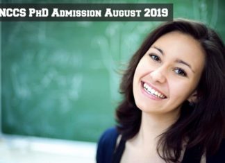 NCCS PhD Admission 2019