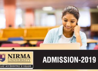 Nirma University Admissions 2019