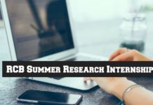 Summer Research Internship 2019 @ Regional Centre for Biotechnology RCB Summer Research Internship