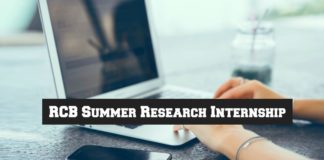 RCB Summer Research Internship