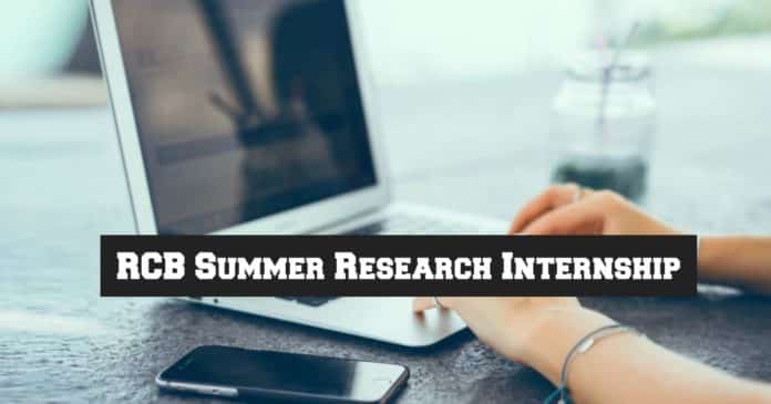 RCB Summer Research Internship
