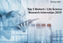 Top 5 Biotech / Life Science Research Internships 2019