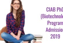 CIAB, Mohali PhD Biotechnology Program Admission 2019 Biotech PhD Admissions 2019