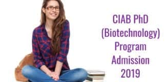 Biotech PhD Admissions 2019