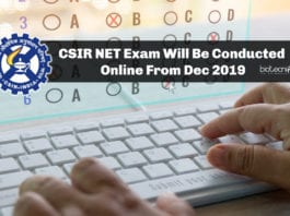 CSIR NET Exam Will Be Conducted Online From Dec 2019