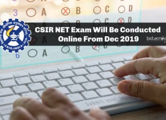 CSIR NET Exam Will Be Conducted Online From Dec 2019