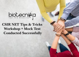 CSIR NET Tips & Tricks Workshop + Mock Test Conducted Successfully CSIR NET Tips & Tricks Workshop + Mock Test Conducted Successfully