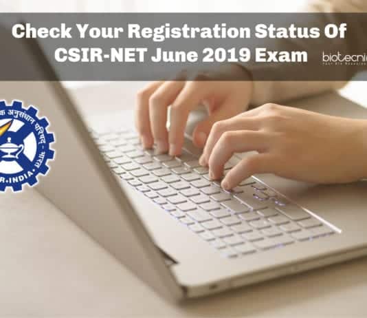 Check Your Registration Status Of CSIR-NET June 2019 Exam Check Your Registration Status Of CSIR-NET June 2019 Exam