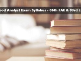 FSSAI Syllabus Food Analyst Exam