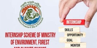 Govt MoEF&CC Internship Scheme