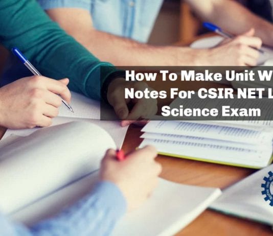 How To Make Unit Wise Notes For CSIR NET Life Science Exam