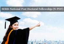 SERB – National Post Doctoral Fellowship (N-PDF) 2019 SERB N-PDF 2019