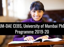 UM-DAE CEBS University of Mumbai PhD
