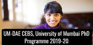 UM-DAE CEBS University of Mumbai PhD