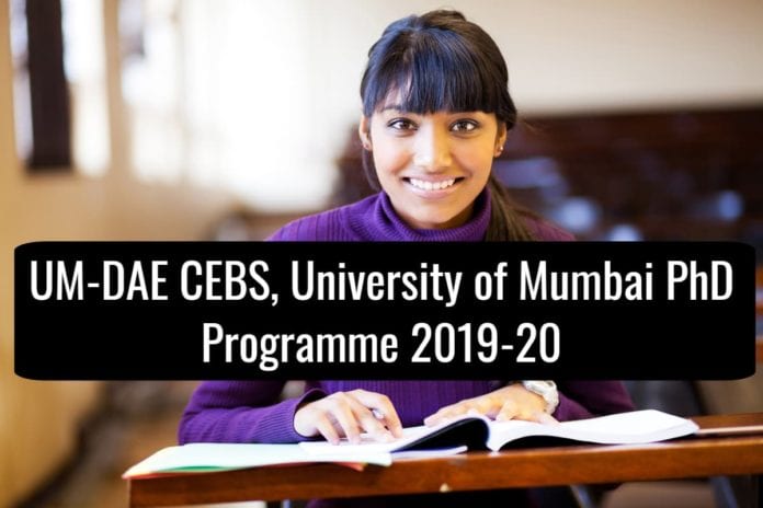 UM-DAE CEBS University of Mumbai PhD