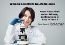 Women Scientists In Life Science - Contribution In Past 10 years
