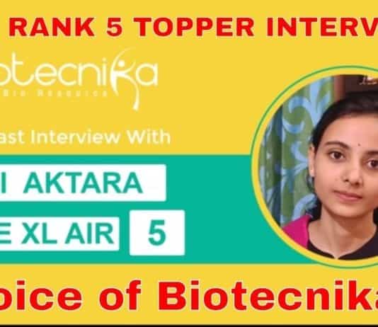GATE XL Topper AIR 5 – Ali Aktara Interview With Biotecnika