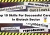 Top 10 Skills You Must Have For A Successful Career In Biotech Sector