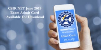 CSIR NET Admit Card For June 2019 exam Is Available For Download