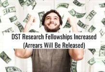 NOTICE : DST Increased Research Fellowship Arrears To Be Released DST Research Fellowships Increased