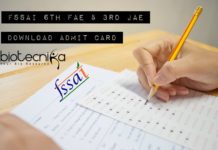 FSSAI Admit Card