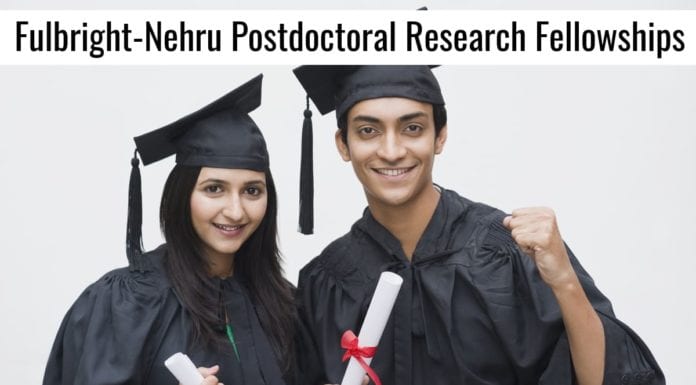 Fulbright-Nehru Postdoctoral Research Fellowships