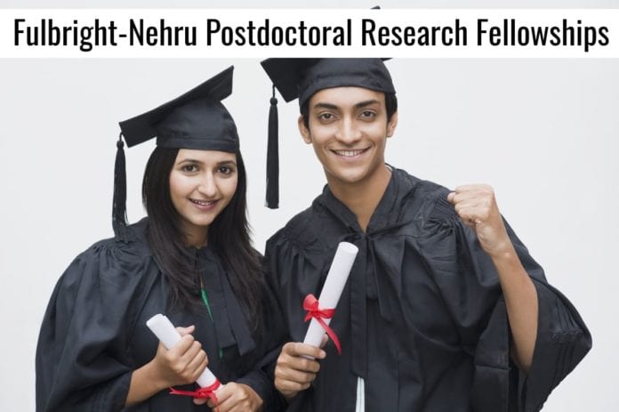 Fulbright-Nehru Postdoctoral Research Fellowships