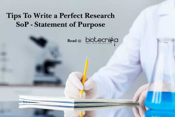 Research SoP - Tips To Write a Perfect Research SoP