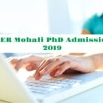IISER Mohali PhD Admissions