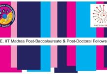 IBSE, IIT Madras Post-Baccalaureate and Post-Doctoral Fellowships
