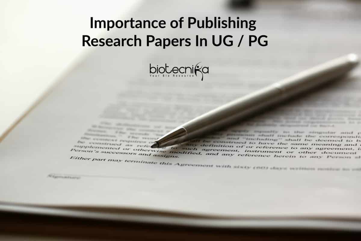 importance of publishing research papers in ug pg reseach papers