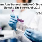 MANIT Bhopal Biotech Job / Life Science Job Openings 2019