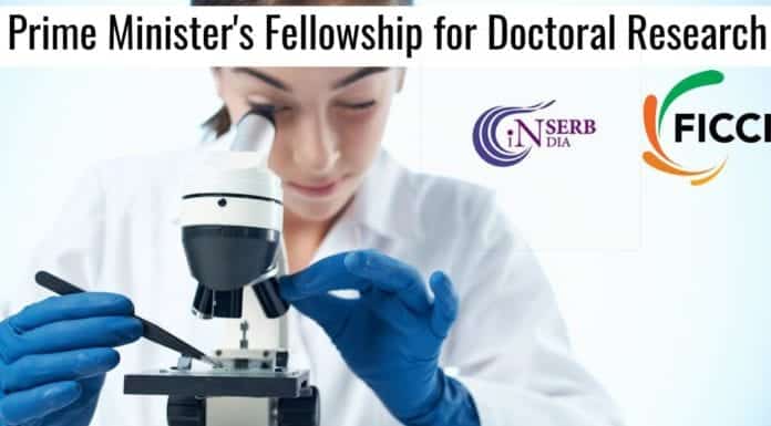 SERB-FICCI Prime Minister's Fellowship