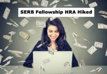 Notice : SERB NPDF National PostDoc Fellowship HRA Hiked SERB Fellowship HRA Hiked