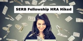 SERB Fellowship HRA Hiked