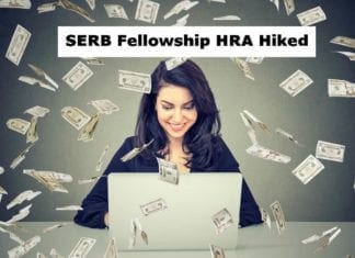 Notice : SERB NPDF National PostDoc Fellowship HRA Hiked SERB Fellowship HRA Hiked
