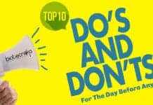 Top 10 Do’s & Don’t For The Day Before Any Examination Top 10 Do's & Don't For The Day Before Any Examination