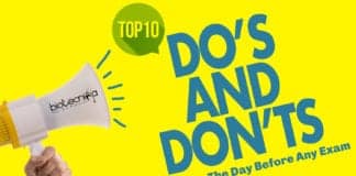 Top 10 Do's & Don't For The Day Before Any Examination