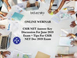 ONLINE – CSIR Answer Key Discussion For June 2019 Exam + Tips For CSIR NET Dec 2019 Exam CSIR NET Answer Key Discussion For June 2019 Exam + Tips For CSIR NET Dec 2019 Exam