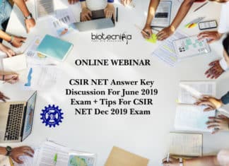 ONLINE – CSIR Answer Key Discussion For June 2019 Exam + Tips For CSIR NET Dec 2019 Exam CSIR NET Answer Key Discussion For June 2019 Exam + Tips For CSIR NET Dec 2019 Exam