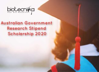 Australian Government Research Stipend Scholarship 2020 Australian Government Research Stipend